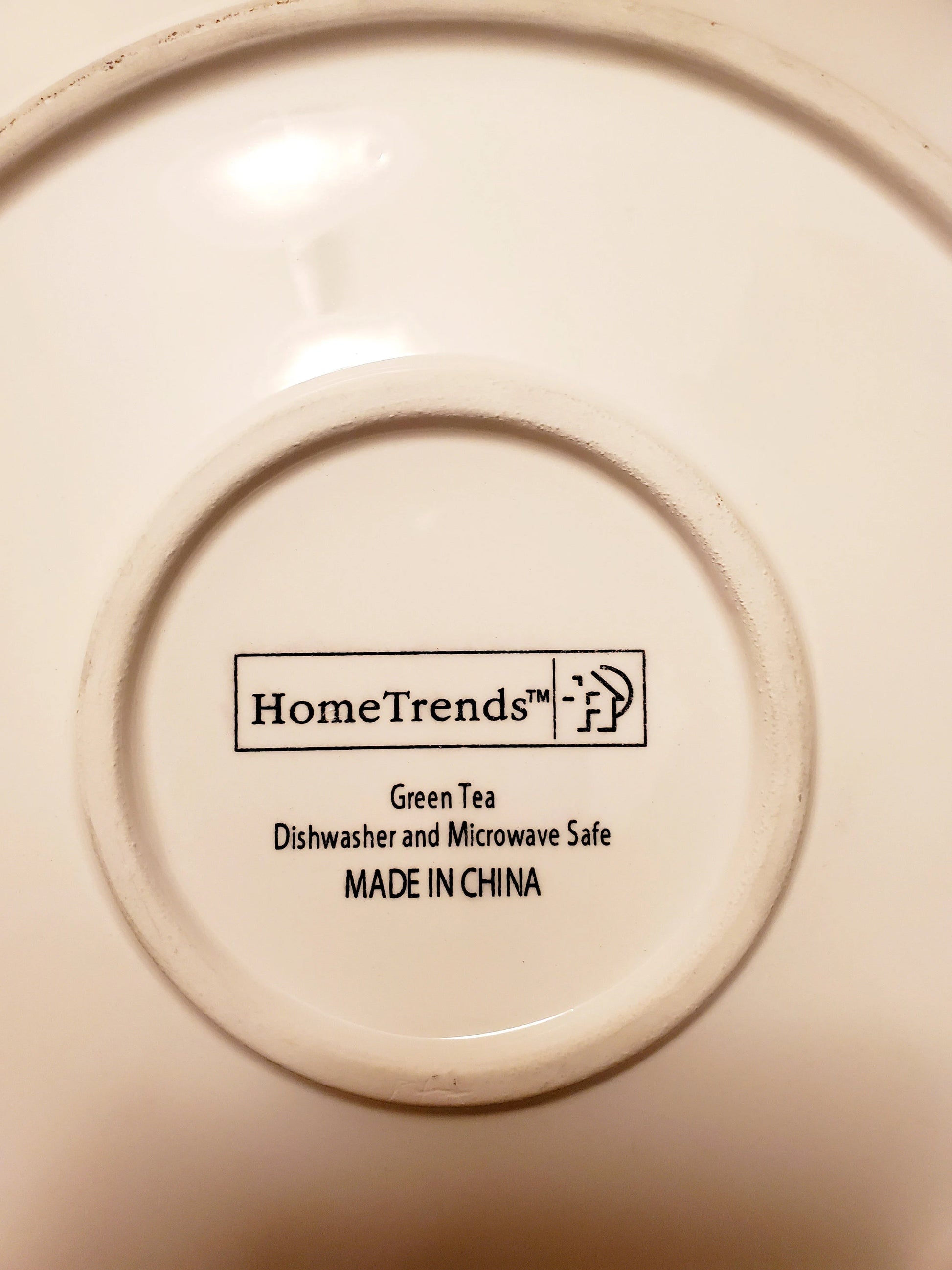 Green Tea Botanical Nature Dinner Plate by Home Trends (Preowned) 10.75" - Timeless Treasures  Emporium1