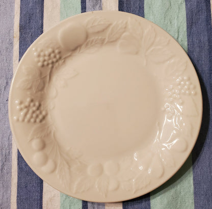 Embossed Fruit Salad/Dessert Plates (2) by Gibson Homes 7 3/4 Inches (Preowned) - Timeless Treasures  Emporium1