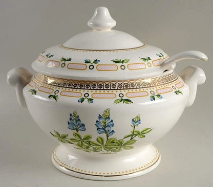 Three Piece Tureen & Lid w/Ladle Hand-Painted Floral Potpourri - Mid-Century by BRIARD, GEORGES - Timeless Treasures  Emporium1