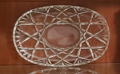 Mikasa 15" 5-Part Glass Relish Chip & Dip Tray -- Walther-Glass-Germany - Timeless Treasures  Emporium1