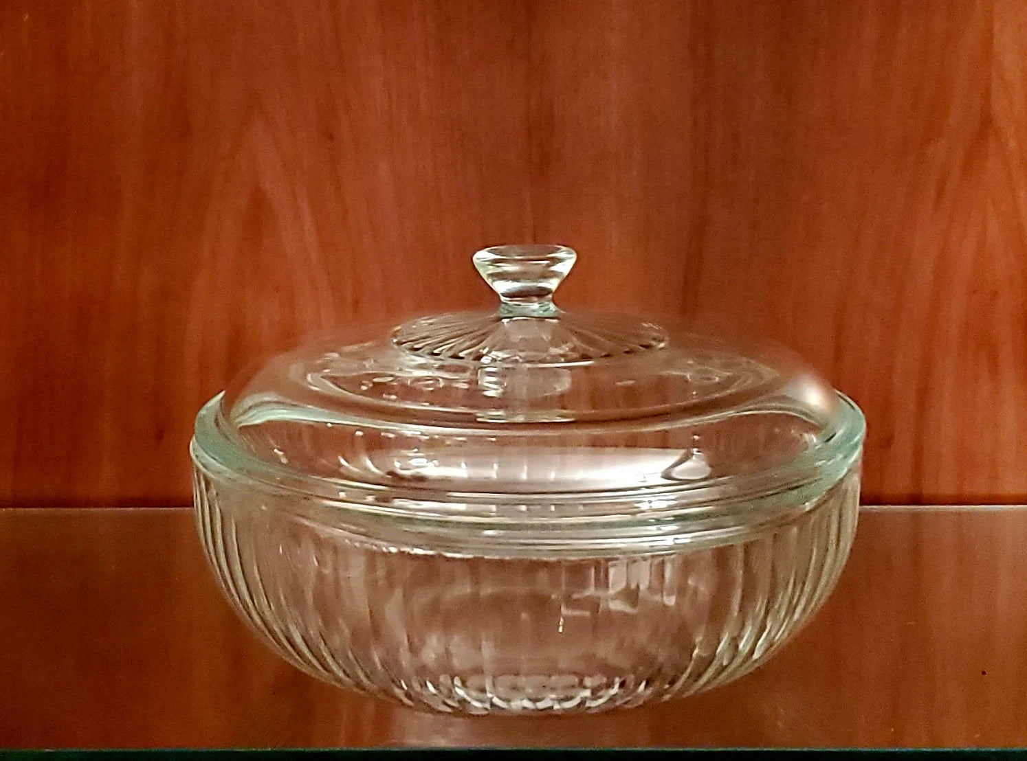 Vintage Pyrex Ribbed Covered Casserole Clear Glass 2 Qt - 024-S - Timeless Treasures  Emporium1