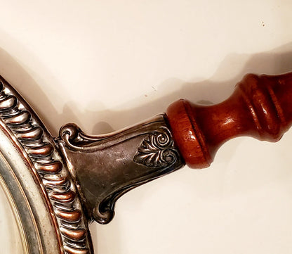 Vintage Silver Plated Chafing Pan With Wooden Handle - Timeless Treasures  Emporium1