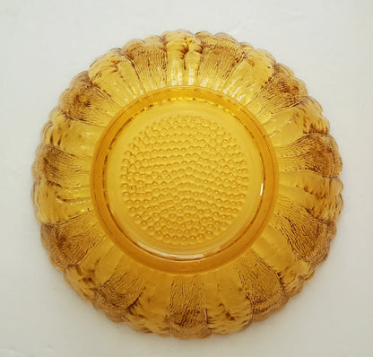Vintage Anchor Hocking Serving  SUNFLOWER Design Serving BOWL 10"