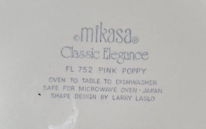 Replacement Mikasa Pink Poppy Classic Elegance Rimmed Round FL - 752 Vegetable/Serving Bowl ~ 11" - Timeless Treasures  Emporium1