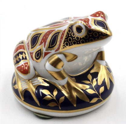Exquisite Royal Crown Derby Frog Paperweight / Figurine - Timeless Treasures  Emporium1