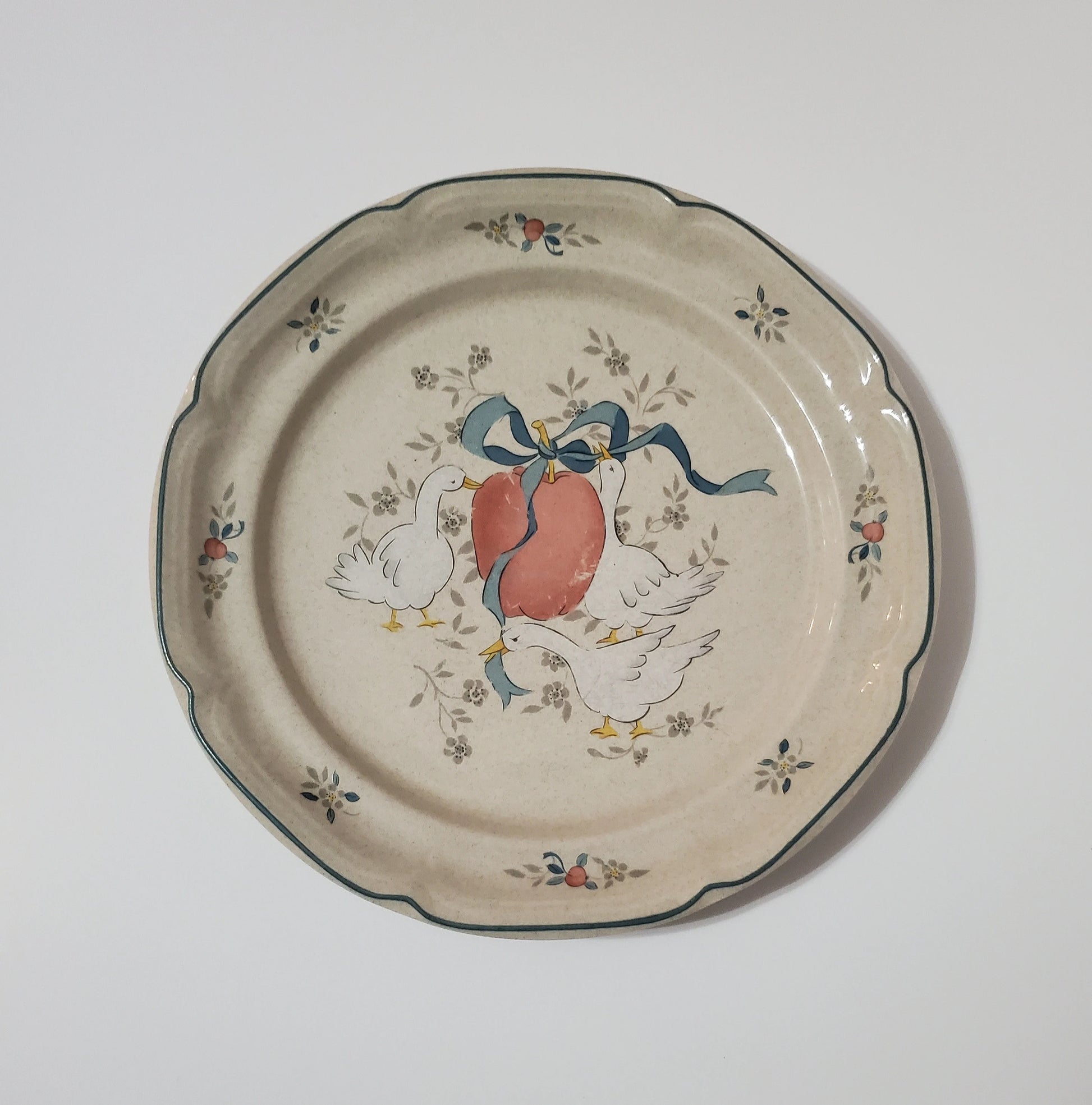 Marmalade Geese Dinner Plates International Stoneware ~ Set of 2 - Timeless Treasures  Emporium1