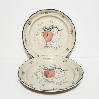 Marmalade Geese Dinner Plates International Stoneware ~ Set of 2 - Timeless Treasures  Emporium1