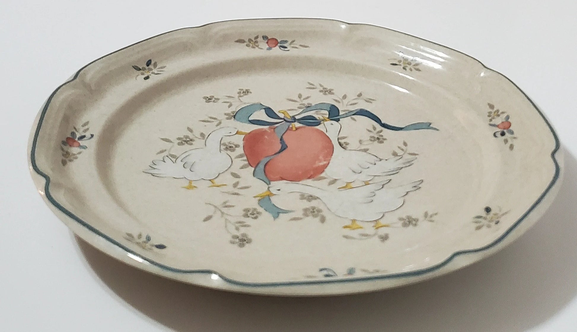 Marmalade Geese Dinner Plates International Stoneware ~ Set of 2 - Timeless Treasures  Emporium1