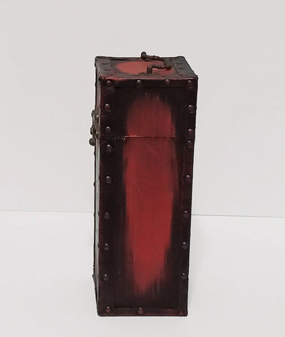 Wood Wine Bottle Case / Box Container Brass Handle Swing Clasp Purple Grape ~ 12" - Timeless Treasures  Emporium1