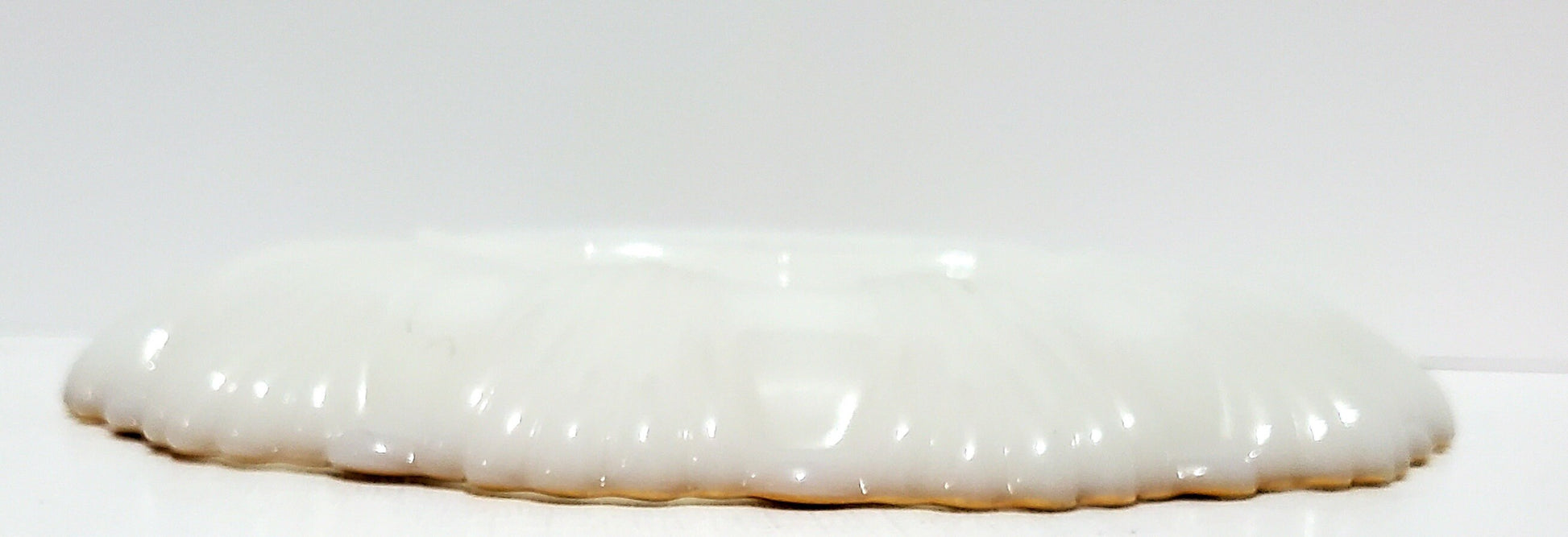 Vintage Milk Glass Three (3) Section Serving Plate Canapé Dish with Gilded Rim Gold Rim ~ 10”D x 1”T - Timeless Treasures  Emporium1