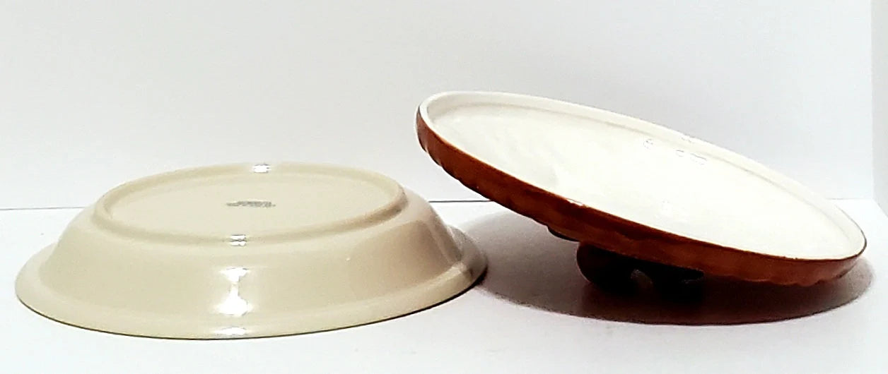 Large Vintage  Hand-painted Ceramic Cherry Pie Keeper with Lid ~ 11.5" - Timeless Treasures  Emporium1