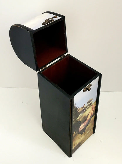 Decorative Distressed/Rustic Wooden Rooster Treasure Chest Wine Box   - Timeless Treasures  Emporium1