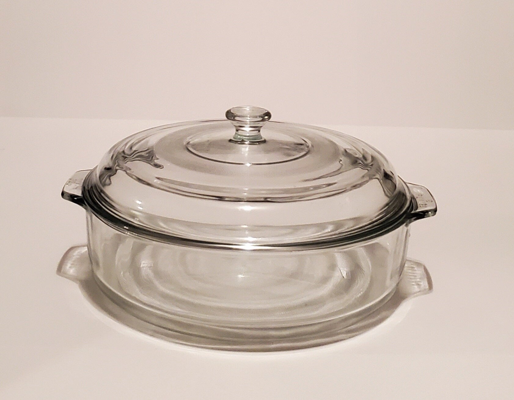 Large Libbey 3-Qt Round 3.2 QT (3L)  Clear Casserole Dish with Lid - Timeless Treasures  Emporium1
