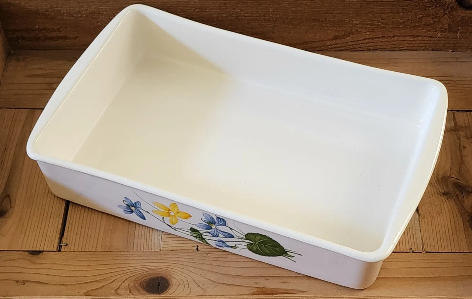 Floral 14" Rectangular Ceramic Earthenware Baker 3Qt Lasagna/Casserole Dish #7803 - Timeless Treasures  Emporium1