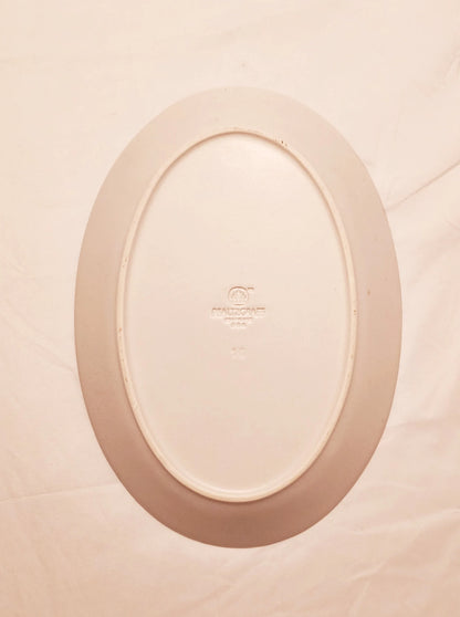 Vintage Pfaltzgraff Yorktowne Stoneware Blue White Oval Serving Platter 14" L Serving Plate #16 - Timeless Treasures  Emporium1