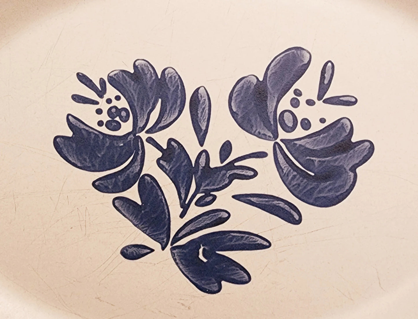 Vintage Pfaltzgraff Yorktowne Stoneware Blue White Oval Serving Platter 14" L Serving Plate #16 - Timeless Treasures  Emporium1