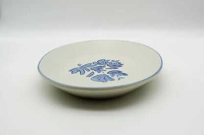 Vintage Pfaltzgraff Yorktowne Stoneware Blue White Oval Serving Platter 14" L Serving Plate #16 - Timeless Treasures  Emporium1