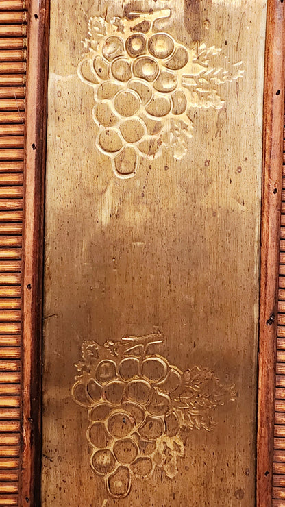 Grapes Emossed Decorative Faux Distressed Old World Wooden Treasure Chest Triple Wine Box  ~ 14" - Timeless Treasures  Emporium1