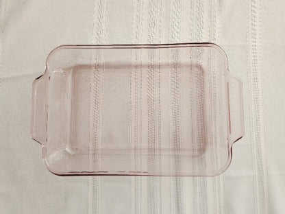 Vintage Rose Baking Dish 8" x 11.5" x 2" 2-Qt 7 - 1031 | Anchor Hocking / Baking/ Casserole Dish Rose/Pink Rectangular Baking Dish - Timeless Treasures  Emporium1
