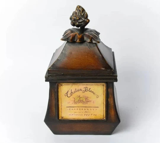 Trio of Lidded Metal Containers Accent Piece with Stand ~ 7-Piece Set
