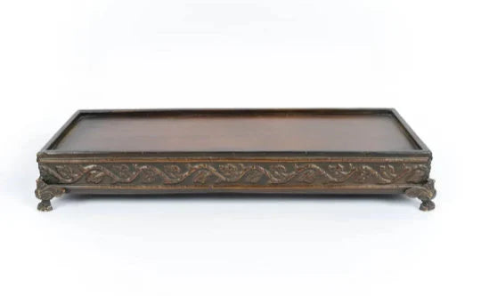 Trio of Lidded Metal Containers Accent Piece with Stand ~ 7-Piece Set
