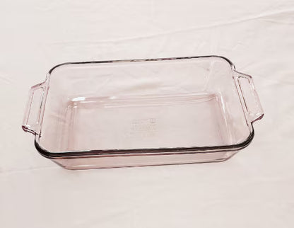 Vintage Rose Baking Dish 8" x 11.5" x 2" 2-Qt 7 - 1031 | Anchor Hocking / Baking/ Casserole Dish Rose/Pink Rectangular Baking Dish - Timeless Treasures  Emporium1
