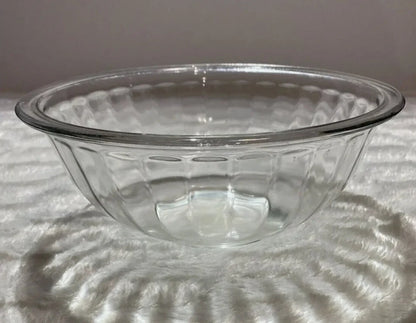 Pyrex Vintage Clear Ribbed / Sculpted Glass Nesting Mixing Bowl - #325 - 2.5 Qt.