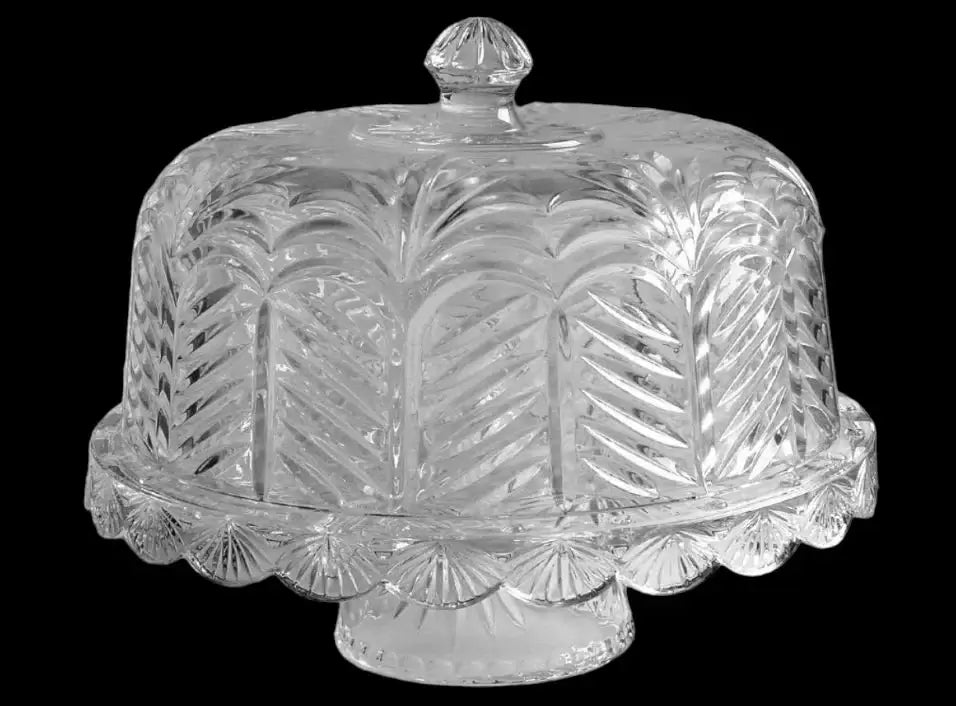 Reversible Domed Fifth Avenue Four in One Crystal Clear Wellington Plate Stand (Uses Chip & Dip Tray) Punch Bowl