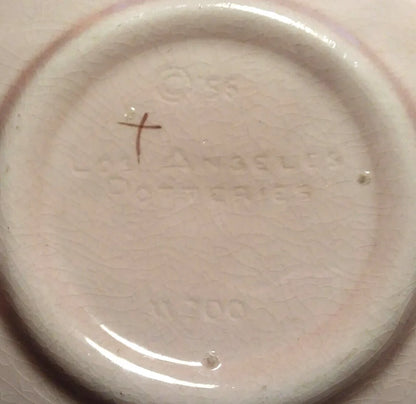 Large Vintage Los Angeles Potteries Hand-Painted Chips-N-Dip Set 700-75 C1956 MCM Mid Century Chips & Dip Bowl, 13 1/2"D - Timeless Treasures  Emporium1