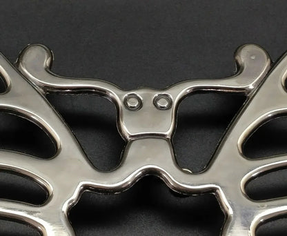Vintage Leonard Silverplate Butterfly Trivet Hot Plate Dish Holder 10.5" x 7"