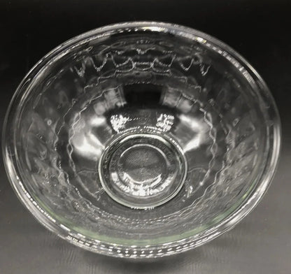 Pyrex Vintage Clear Ribbed / Sculpted Glass Nesting Mixing Bowl - #325 - 2.5 Qt.