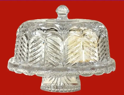 Reversible Domed Fifth Avenue Four in One Crystal Clear Wellington Plate Stand (Uses Chip & Dip Tray) Punch Bowl