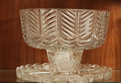 Reversible Domed Fifth Avenue Four in One Crystal Clear Wellington Plate Stand (Uses Chip & Dip Tray) Punch Bowl