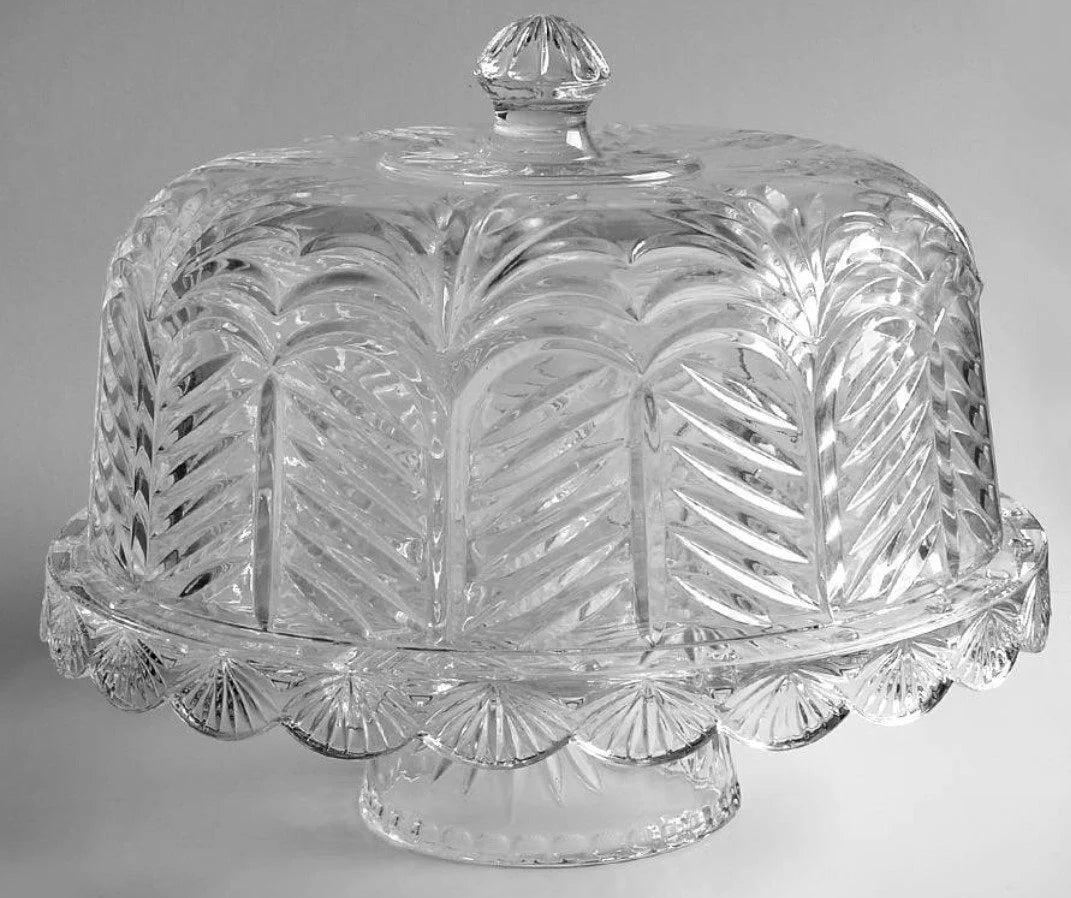 Reversible Domed Fifth Avenue Four in One Crystal Clear Wellington Plate Stand (Uses Chip & Dip Tray) Punch Bowl
