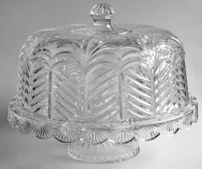Reversible Domed Fifth Avenue Four in One Crystal Clear Wellington Plate Stand (Uses Chip & Dip Tray) Punch Bowl