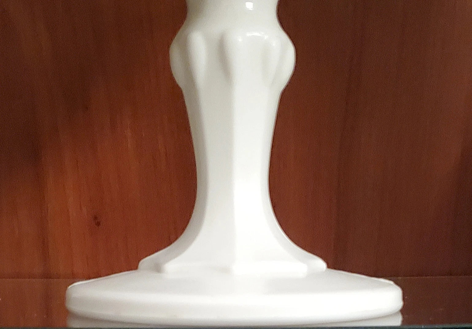 Vintage Indiana Glass Teardrop Design Milk Glass Compote Pedestal Compote Bowl 7.5” Scalloped - Timeless Treasures  Emporium1