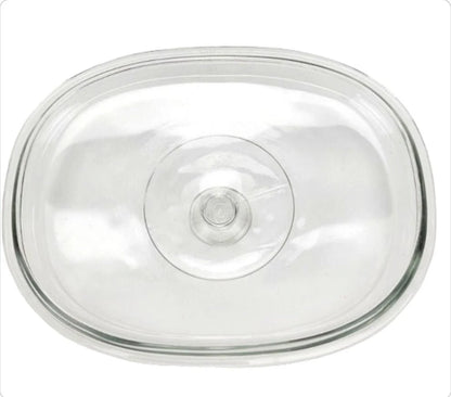 PYREX Clear Smooth F-14-C Large Glass Oval Dome / Lid / Cover ONLY for Casserole Dish Replacement ~ 12.5" x 9.75"