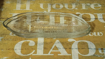 Vintage Pilgrim Corn Cob Holders Trays/Plates Heavy Glass Set of 2 Platter-CORN On The COB /Textured Corn Holders | Glass Corn Dish - Timeless Treasures  Emporium1