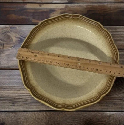 Mikasa Whole Wheat Cream Center Soup/Cereal Bowls 8-1/2" Tan & Brown Stoneware E8000 ~ Set of Two (2) - Timeless Treasures  Emporium1