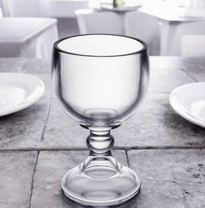 Pair of Vintage Libbey 7.25" Schooner Glass Stemmed Heavy Beer Goblets Margarita Cocktail Glasses 18 Oz Capacity