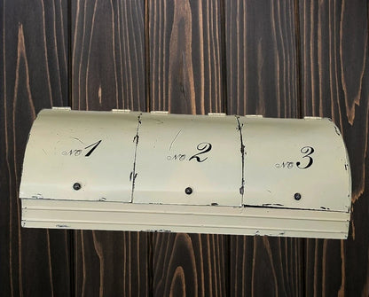 White/Cream Farmhouse 3-Door Divided Wall Storage Bin ~ 22" - Timeless Treasures  Emporium1