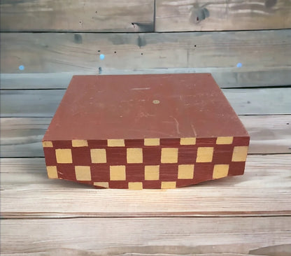 Rustic Wooden Gingerbread Serving Tray Rectangular Shape Serving Tray with Built-in Handles for Rustic Home Decor
