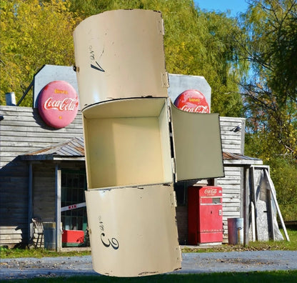 White/Cream Farmhouse 3-Door Divided Wall Storage Bin ~ 22" - Timeless Treasures  Emporium1