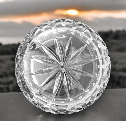 Gorham Crystal 1831 Lady Anne Pattern Nice Heavy Salad Serving Bowl, Made in Germany ~ 9-1/4" x 4-1/4" - Timeless Treasures  Emporium1