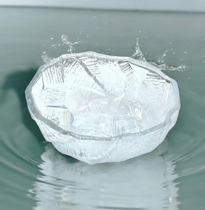 HOYA GLASS Bowl From JAPAN Icy Textured Fruit Serving Bowl - Timeless Treasures  Emporium1