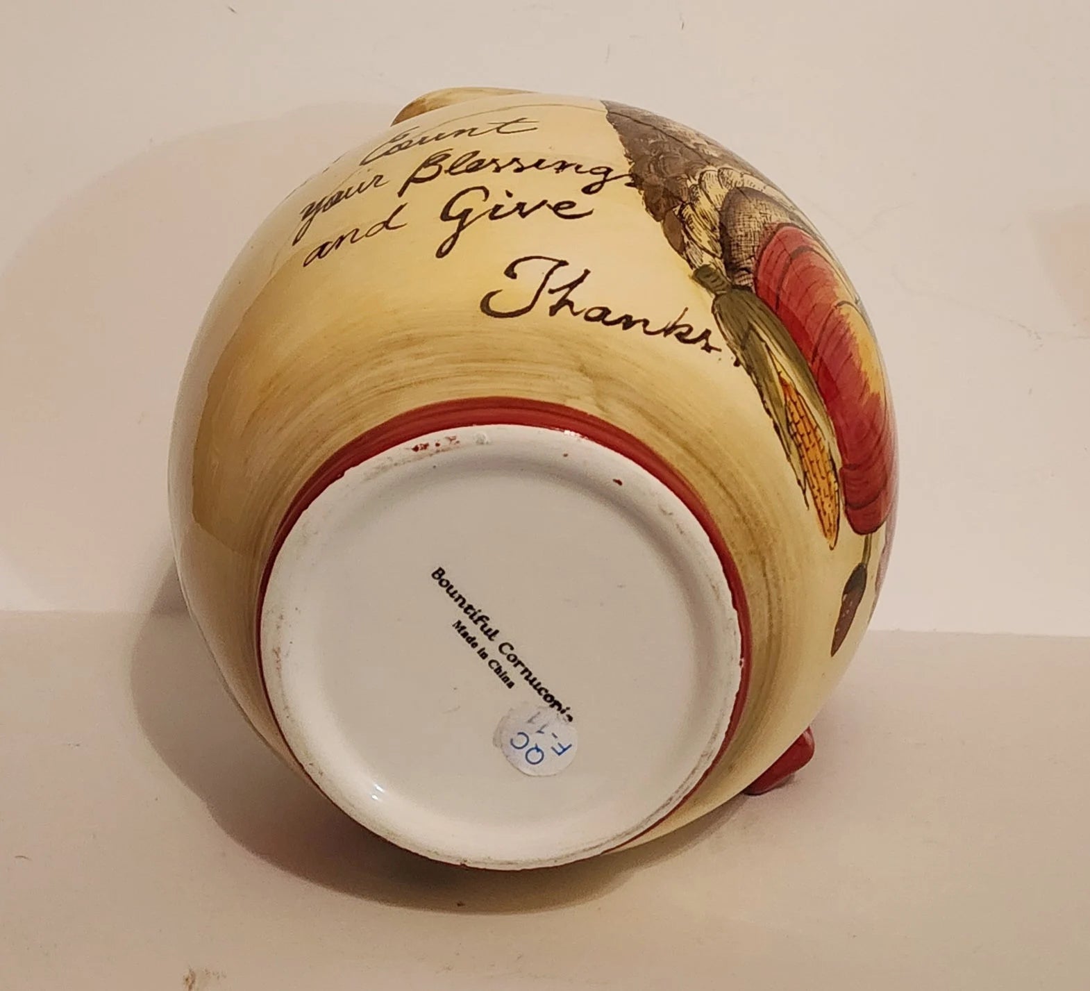 Harvest Season Count Your Blessings and Give Thanks 4-QT Pitcher by Bountiful Cornucopia - Timeless Treasures  Emporium1