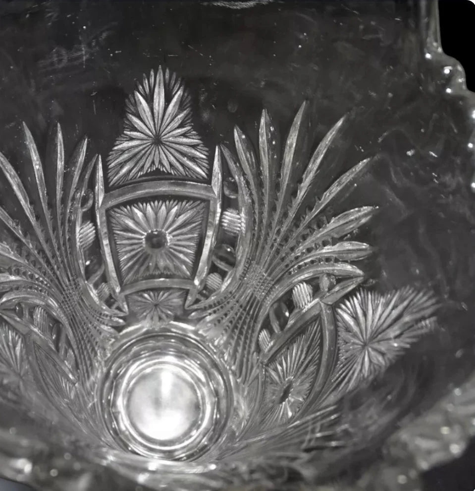 Jenkins Square Sunburst No. 600 Clear Glass Pitcher 1910 - Timeless Treasures  Emporium1