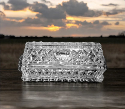 Rosdorf Park Asman Lead Crystal 1/4 lb Butter Dish by Barski