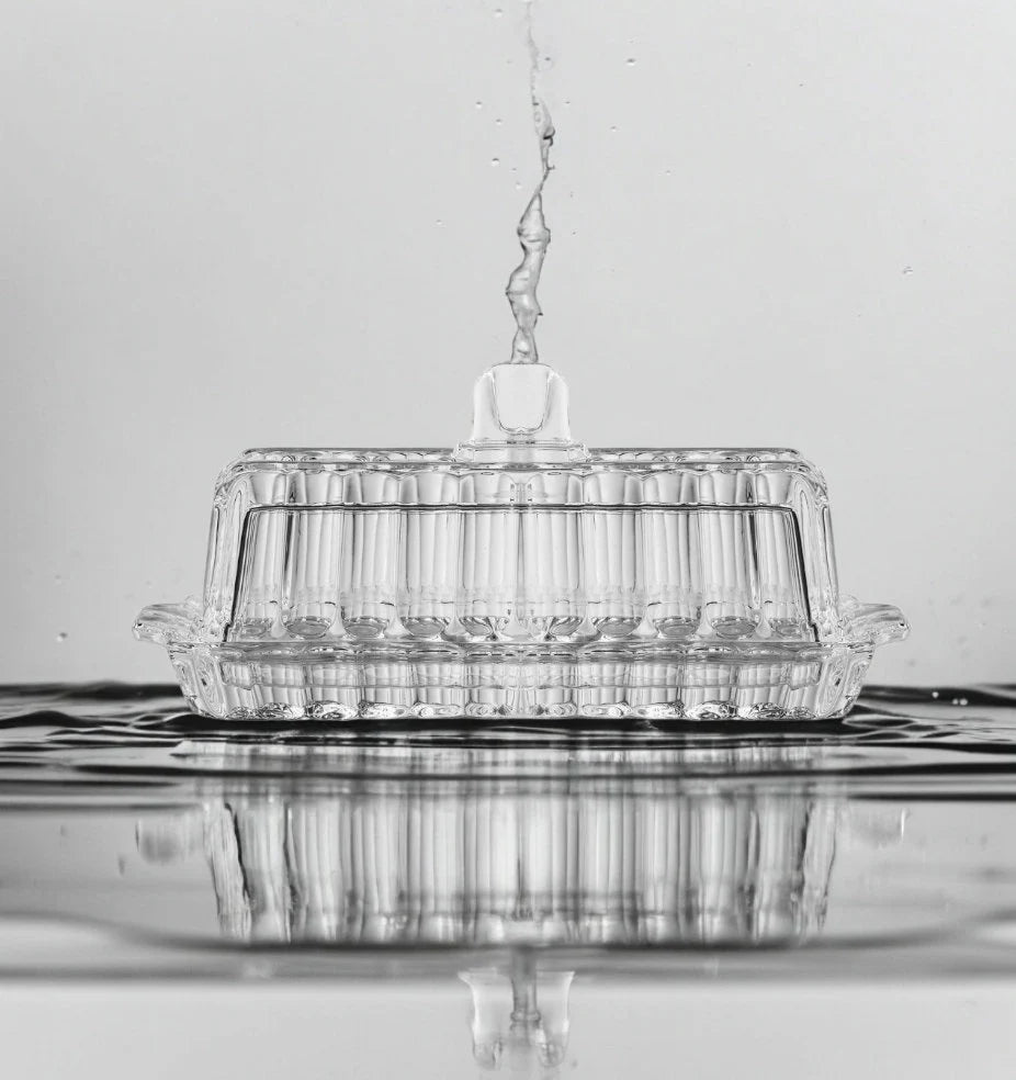 Rosdorf Park Asman Lead Crystal 1/4 lb Butter Dish by Barski