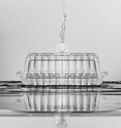 Rosdorf Park Asman Lead Crystal 1/4 lb Butter Dish by Barski